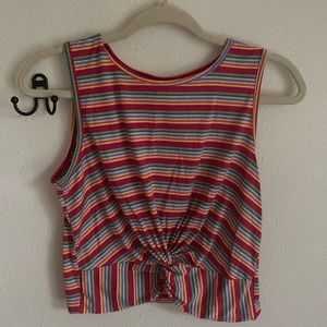 Rainbow cropped tank